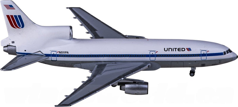 AeroClassics United Airlines for Lockheed L-1011-500 N511PA 1:400 Airplane Pre-built Airliner Model Display