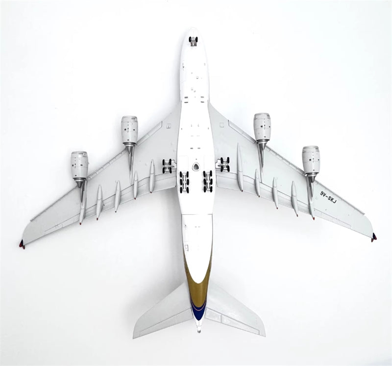 YY Wings Singapore Airlines for Airbus A380-800 9V-SKJ Flaps Down 1:400 Airplane Pre-built Airliner Model Display