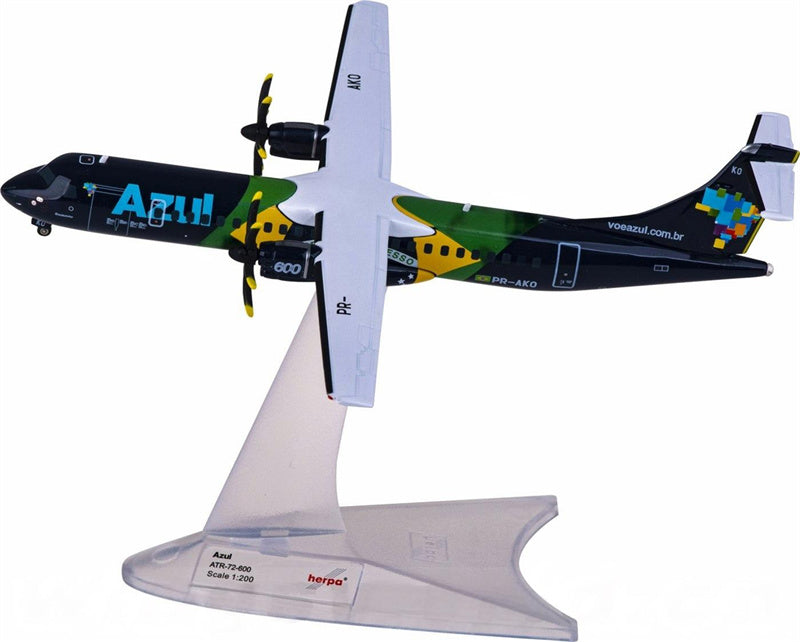 Herpa Azul for ATR-72-600 PR-AKO 1:200 Aircraft Pre-built Airliner Model Display