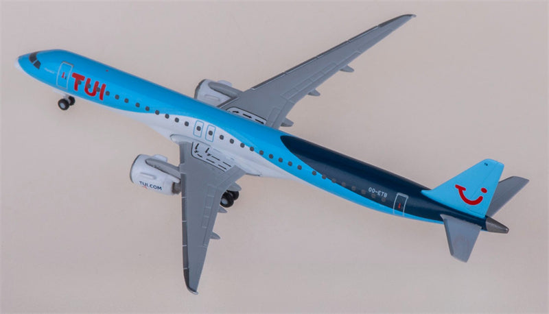 Herpa TUI Airways for Embraer ERJ-195-E2 OO-ETB 1:500 Airplane Pre-built Airliner Model Display