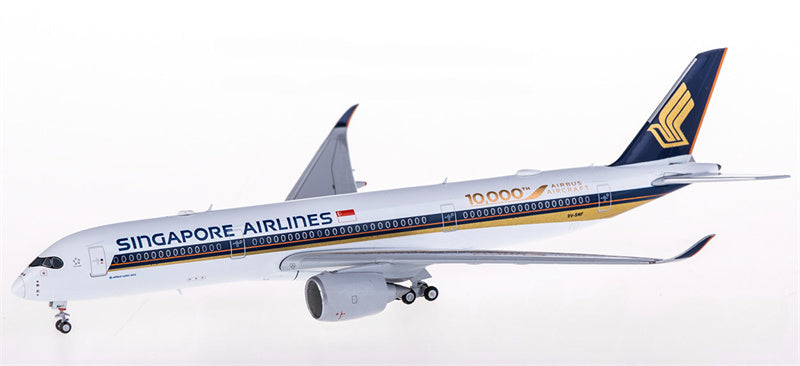 JC Wings Singapore Airlines for Airbus A350-900 9V-SMF 10000th for Airbus Aircraft 1:400 Airplane Pre-built Airliner Model Display