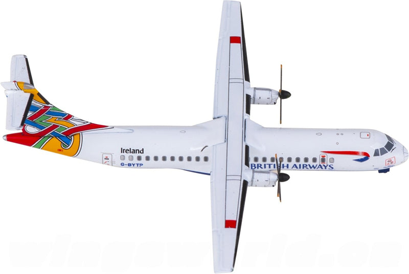 JC Wings British Airways for ATR-72-200 G-BYTP 1:400 Airplane Pre-built Airliner Model Display