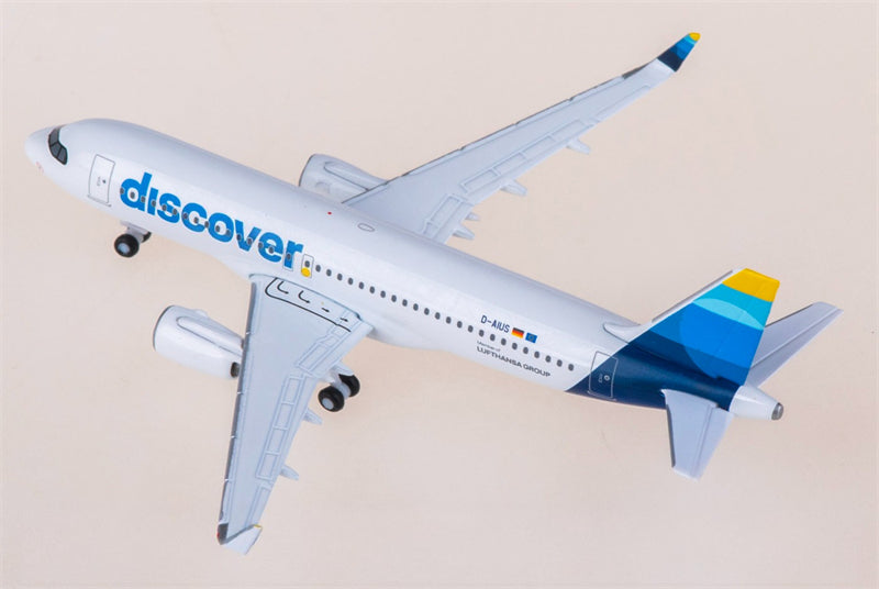 Herpa Discover Airlines for Airbus A320 D-AIUS 1:500 Airplane Pre-built Airliner Model Display