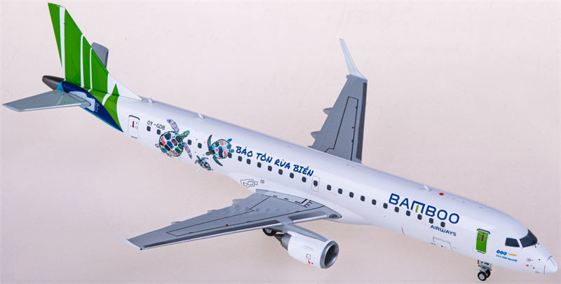 JC Wings Bamboo Airways for Embraer ERJ-190 OY-GDB 1:200 Airplane Pre-built Airliner Model Display