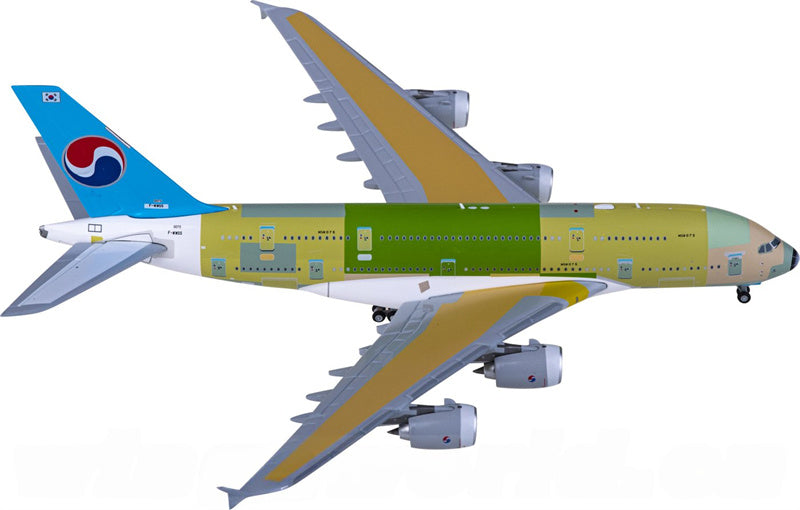 JC Wings Korean Air for Airbus A380 F-WWSS 1:400 Airplane Pre-built Airliner Model Display