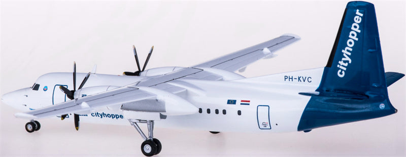 Herpa KLM for Fokker 50 PH-KVC 1:200 Airplane Pre-built Airliner Model Display