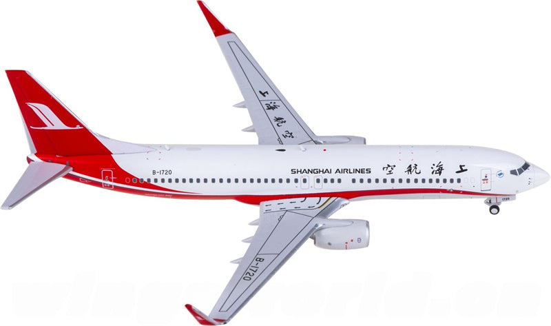 AeroPolaris Shanghai Airlines for Boeing 737-800 B-1720 1:400 Airplane Pre-built Airliner Model Display