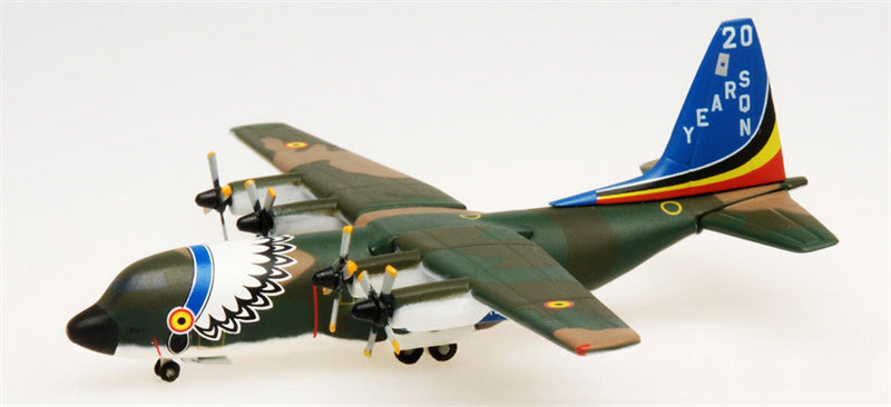 Herpa Belgian Air Force for Lockheed C-130 for Hercules 20 Years 20 Sqn 1:500 Aircraft Pre-built Airliner Model Display