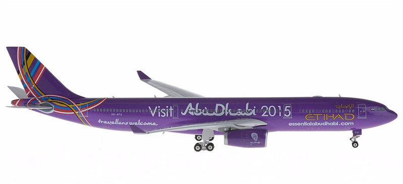 Phoenix Etihad Airways for Airbus A330-300 A6-AFA Visit Abu Dhabi 2015 1:400 Airplane Pre-built Airliner Model Display