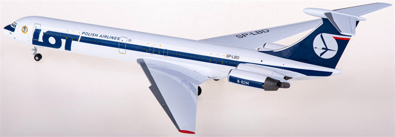 Herpa LOT for Ilyushin IL-62M SP-LBD 1:200 Airplane Pre-built Airliner Model Display