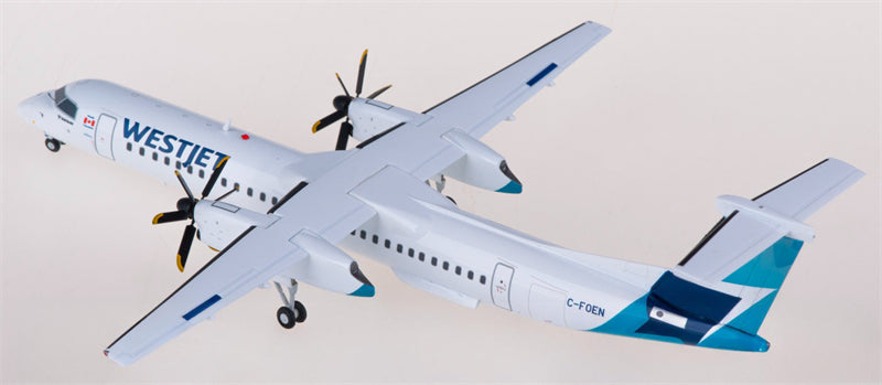 Geminijets WestJet for Bombardier for Dash 8 Q400 C-FOEN 1:200 Airplane Pre-built Airliner Model Display
