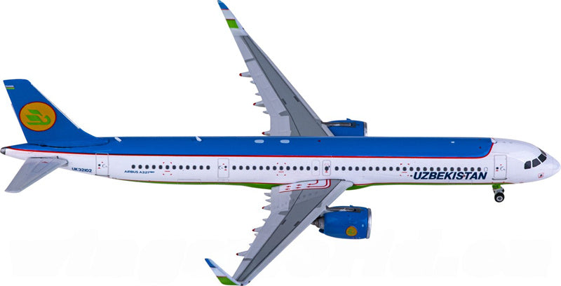 Phoenix Uzbekistan Airways for Airbus A321 UK32102 1:400 Airplane Pre-built Airliner Model Display