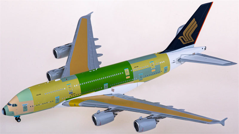 JC Wings Singapore Airlines for Airbus A380 F-WWSM 1:400 Airplane Pre-built Airliner Model Display