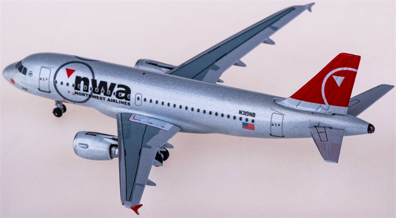 AeroClassics Northwest Airlines for Airbus A319 N319NB 1:400 Aircraft Pre-built Airliner Model Display