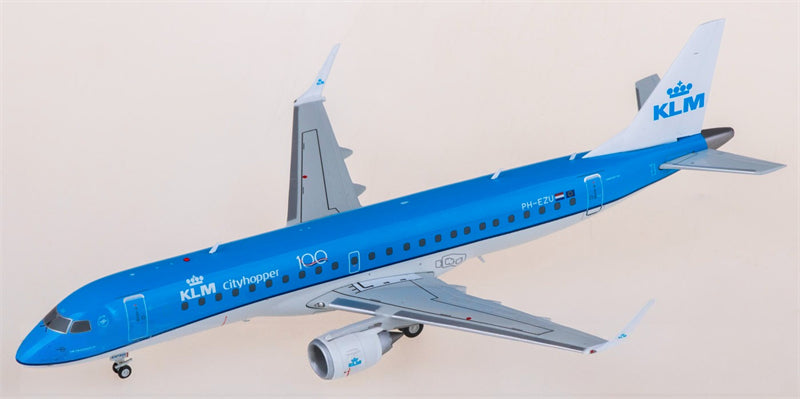 JC Wings KLM for Embraer ERJ-190STD PH-EZU 1:200 Airplane Pre-built Airliner Model Display