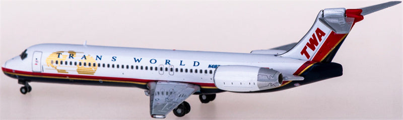 Geminijets TWA for Boeing 717-200 N418TW 1:400 Airplane Pre-built Airliner Model Display