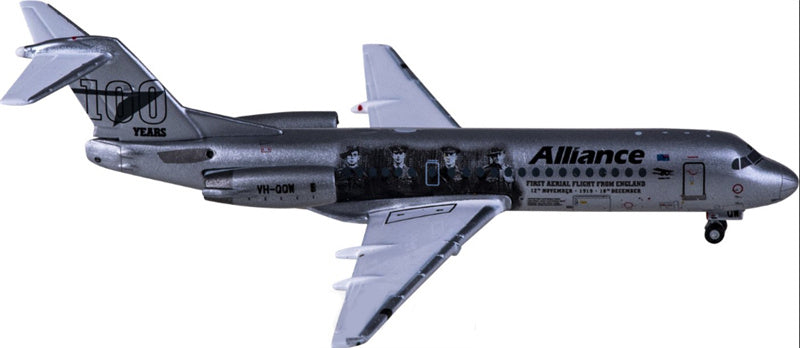 Geminijets Alliance Airlines for Fokker 70 VH-QQW for Vickers for Vimy 100 Years 1:400 Airplane Pre-built Airliner Model Display