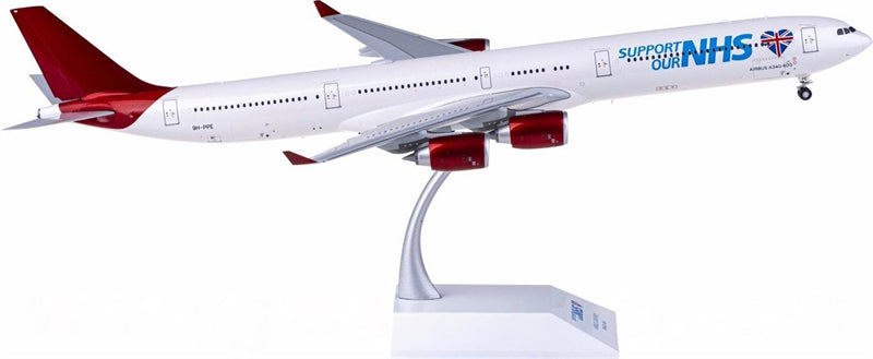 JC Wings Maleth Aero for Airbus A340-600 9H-PPE 1:200 Airplane Pre-built Airliner Model Display