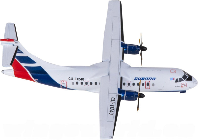 Geminijets Cubana for ATR-42-500 CU-T1240 1:400 Airplane Pre-built  Airliner Model Display