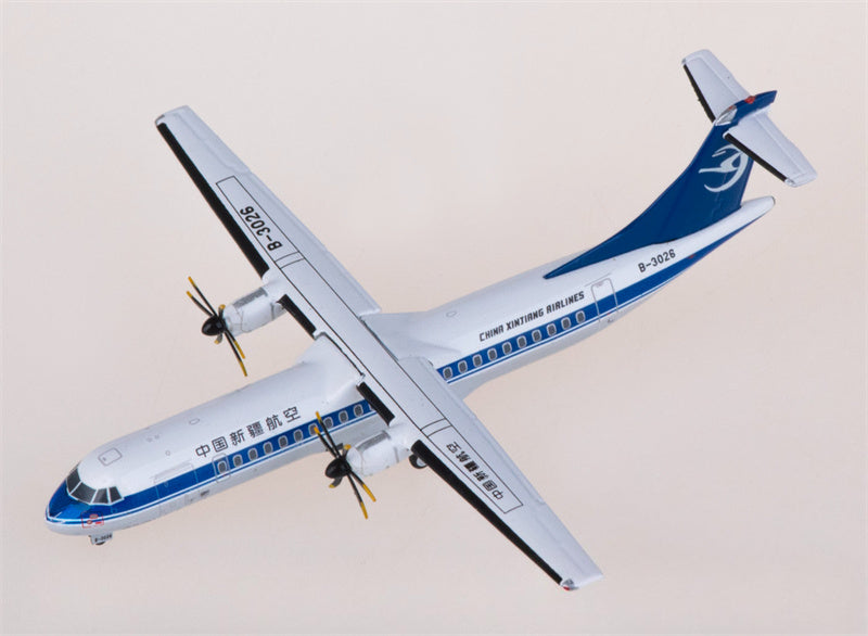 Yu ModeL China Xinjiang Airlines for ATR-72 B-3026 1:400 Airplane Pre-built  Airliner Model Display