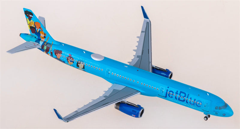 NGmodels JetBlue for Airbus A321 N970JB 1:400 Airplane Pre-built  Airliner Model Display