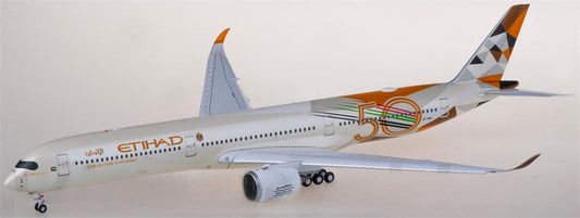 JC Wings Etihad Airways for Airbus A350-1000 A6-XWB Flaps Down 1:200 Airplane Pre-built Airliner Model Display