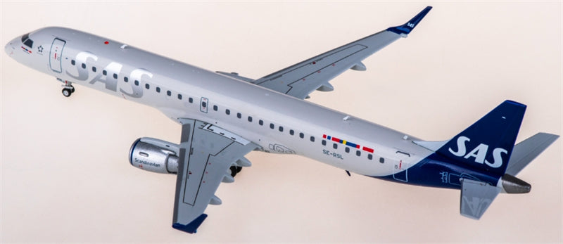 JC Wings Scandinavian Airlines for SAS for Embraer ERJ-195LR SE-RSL 1:200 Aircraft Pre-built  Airliner Model Display