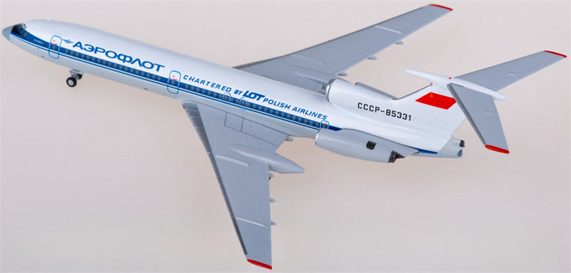 NG Models Aeroflot for Tupolev Tu-154B-2 CCCP-85331 1:400 Airplane Pre-built  Airliner Model Display