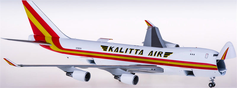 Geminijets Kalitta Air for Boeing 747-400ERF N782CK Interactive Series 1:200 Airplane Pre-built  Airliner Model Display