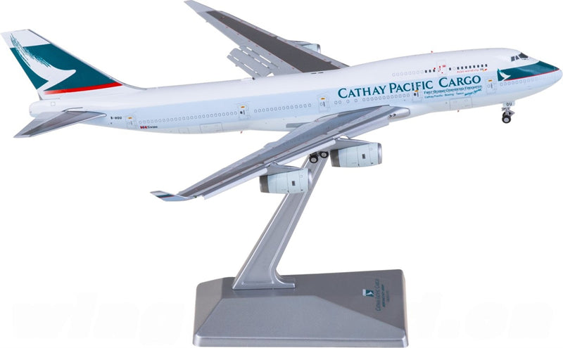CW model Cathay Pacific for Boeing 747-400BCF B-HOU Flaps Down 1:400 Airplane Pre-built  Airliner Model Display