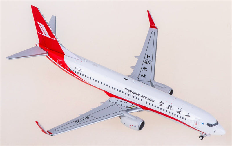 AeroPolaris Shanghai Airlines for Boeing 737-800 B-1720 1:400 Airplane Pre-built  Airliner Model Display