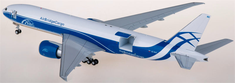JC Wings AirBridgeCargo for Boeing 777-200LRF VQ-BAO 1:200 Airplane Pre-built Airliner Model Display