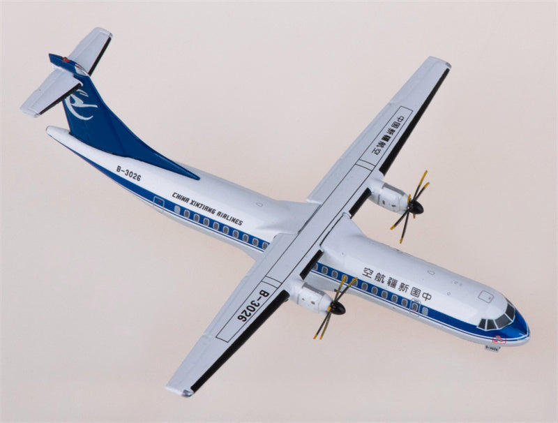 Yu ModeL China Xinjiang Airlines for ATR-72 B-3026 1:400 Airplane Pre-built  Airliner Model Display