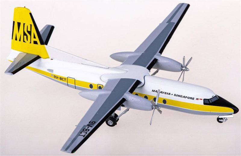 AeroClassics MSA for Fokker F-27 9V-BCT 1:200 Airplane Pre-built  Airliner Model Display