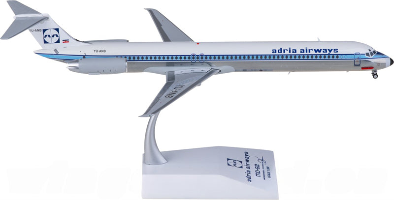 JC Wings Adria airways for McDonnell Douglas MD-82 YU-ANB 1:200 Airplane Pre-built Airliner Model Display