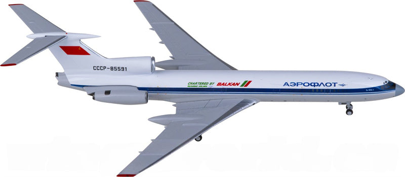NG Models Aeroflot for Tupolev Tu-154B-2 CCCP-85591 1:400 Airplane Pre-built  Airliner Model Display