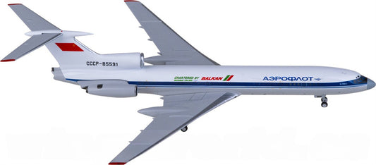 NG Models Aeroflot for Tupolev Tu-154B-2 CCCP-85591 1:400 Airplane Pre-built  Airliner Model Display