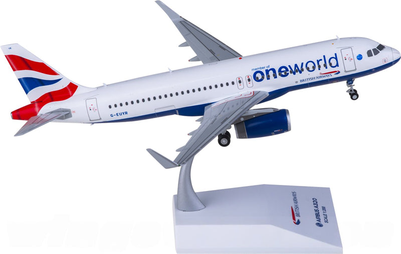 JC Wings British Airways for Airbus A320 G-EUYR 1:200 Airplane Pre-built Airliner Model Display