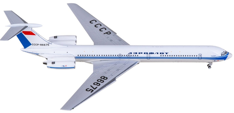 Phoenix Aeroflot for Ilyushin IL-62M CCCP-86675 1:400 Aircraft Pre-built  Airliner Model Display