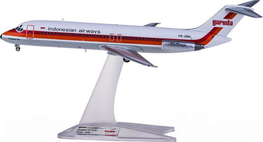 Herpa Garuda Indonesian airways for McDonnell Douglas DC-9-30 PK-GNH Bengawan Solo 1:200 Aircraft Pre-built  Airliner Model Display