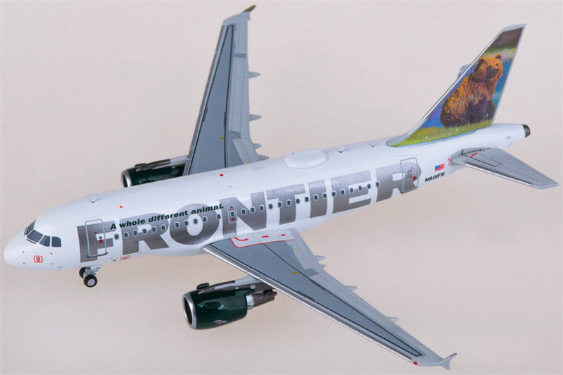 NG Models Frontier Airlines for Airbus A318 N801FR 1:400 Airplane Pre-built  Airliner Model Display
