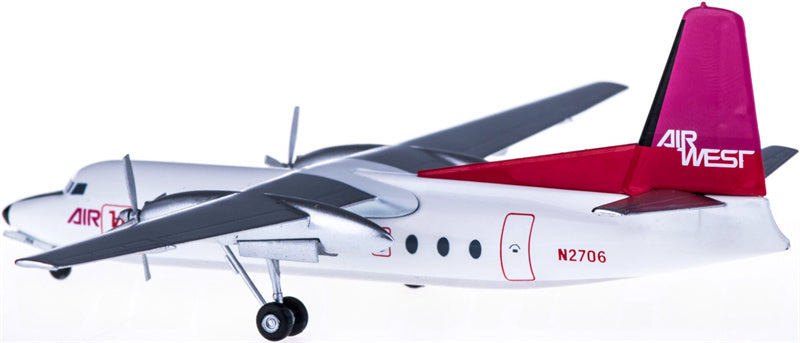 AeroClassics Air West for Fokker F-27 N2706 1:200 Aircraft Pre-built  Airliner Model Display