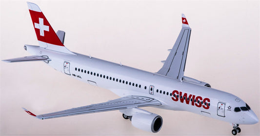 Herpa Swiss for Airbus A220-300 HB-JCL Winterthur 1:200 Aircraft Pre-built  Airliner Model Display
