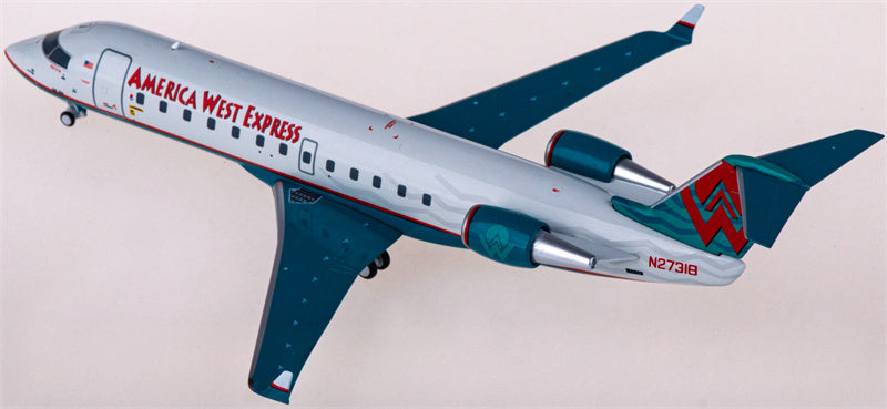 NG Models America West Express Airlines for Bombardier CRJ200LR N27318 1:200 Airplane Pre-built  Airliner Model Display