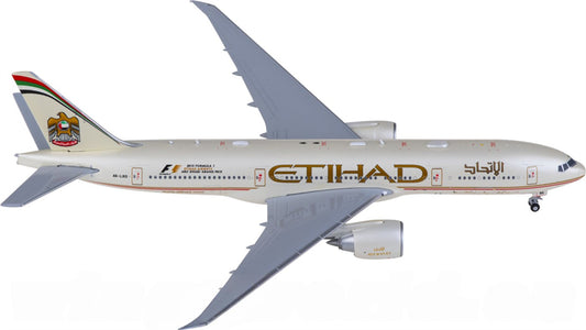 JC Wings Etihad Airways for Boeing 777-200LR A6-LRD 1:400 Airplane Pre-built Airliner Model Display