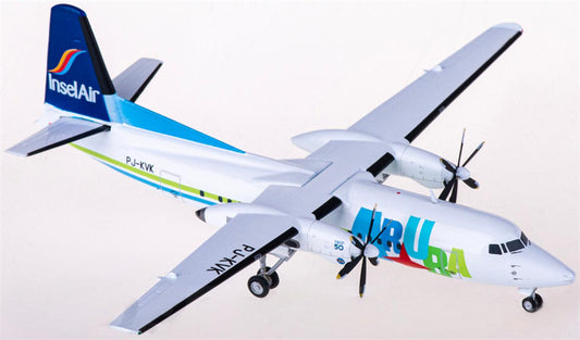 Herpa Insel Air for Fokker 50 PJ-KVK 1:200 Aircraft Pre-built  Airliner Model Display
