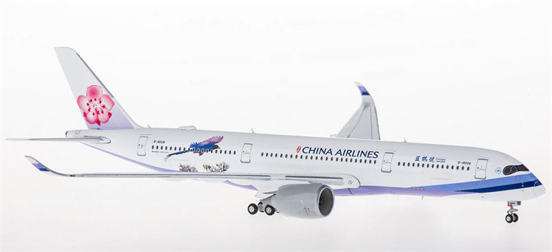 JC Wings China Airlines for Airbus A350-900 B-18908 Urocissa Caerulea 1:400 Airplane Pre-built  Airliner Model Display