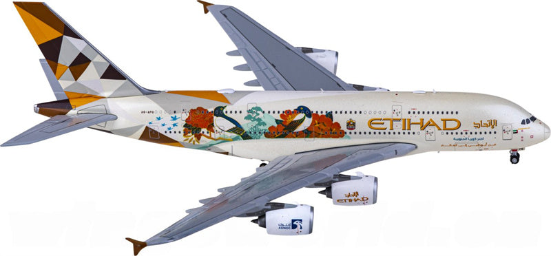 JC Wings Etihad Airways for Airbus A380 A6-APG 1:400 Airplane Pre-built  Airliner Model Display