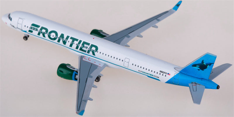AeroClassics Frontier Airlines for Airbus A321neo N610FR 1:400 Airplane Pre-built  Airliner Model Display