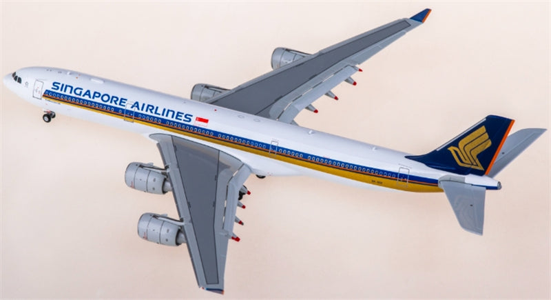 Hxmodels Singapore Airlines for Airbus A340-500 9V-SGE flaps down 1:400 Aircraft Pre-built  Airliner Model Display